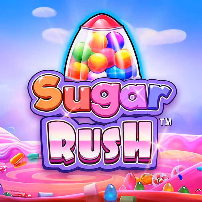 Sugar Rush candy-themed slot with cluster pays and free spins